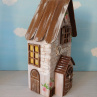 Dřevěný dekorativní domeček č.6 - 10 x 20 x 6 cm