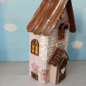 Dřevěný dekorativní domeček č.8 - 10 x 20 x 6 cm