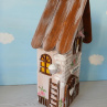 Dřevěný dekorativní domeček č.10 - 8 x 20 x 6 cm
