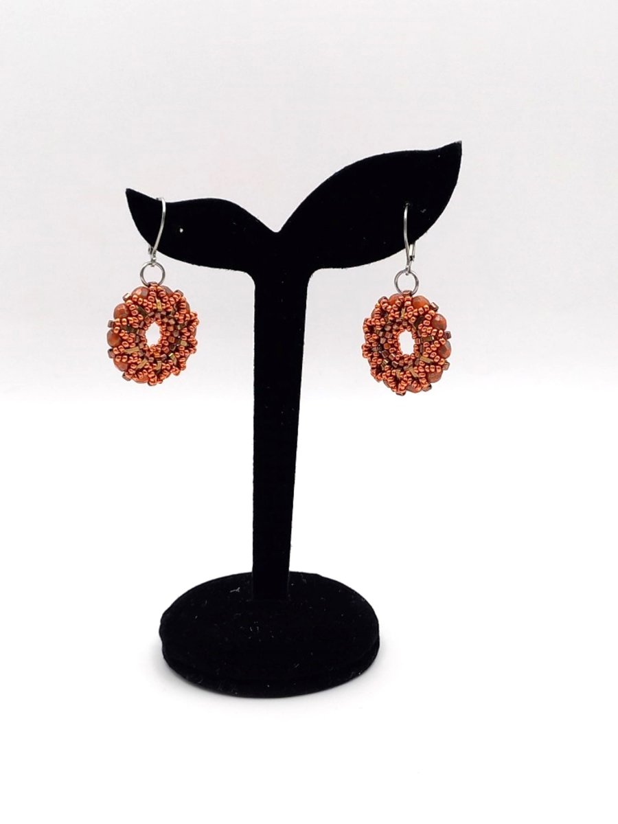 Náušnice - Hnědá variace