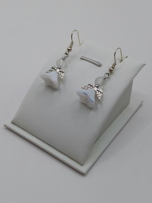 Andělské náušnice bílé