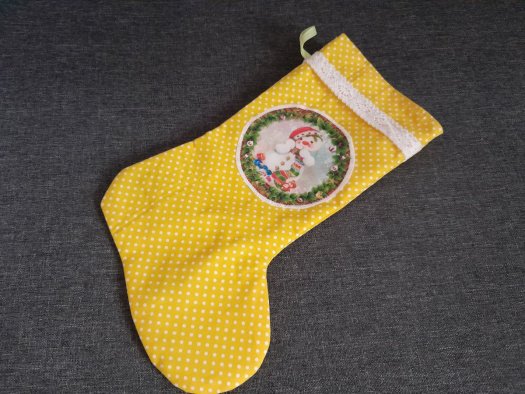 Mikulášská punčocha.....žlutá