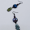 Náušnice Hamsa Peace Beads