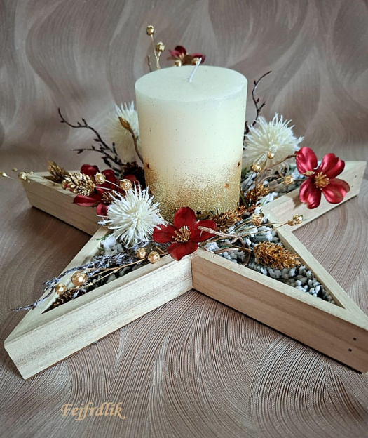 vánoční svícen ,,hvězda,,