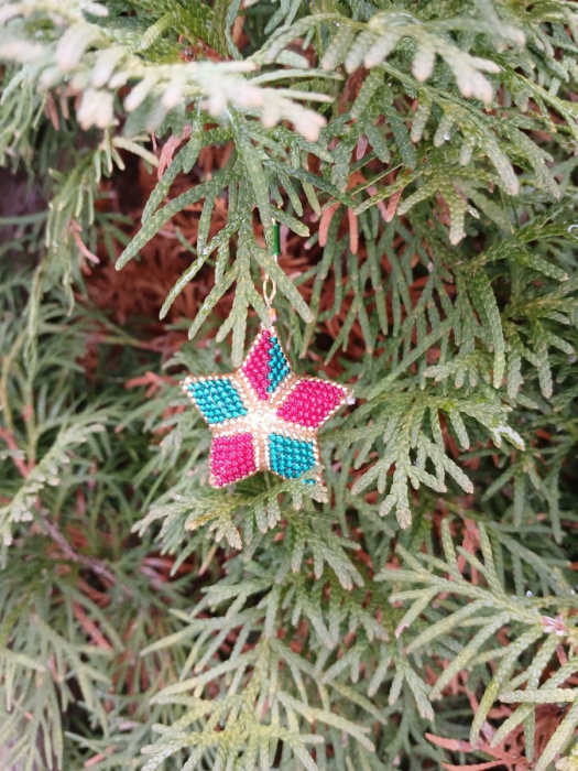 vánoční 3D hvězda zlatá