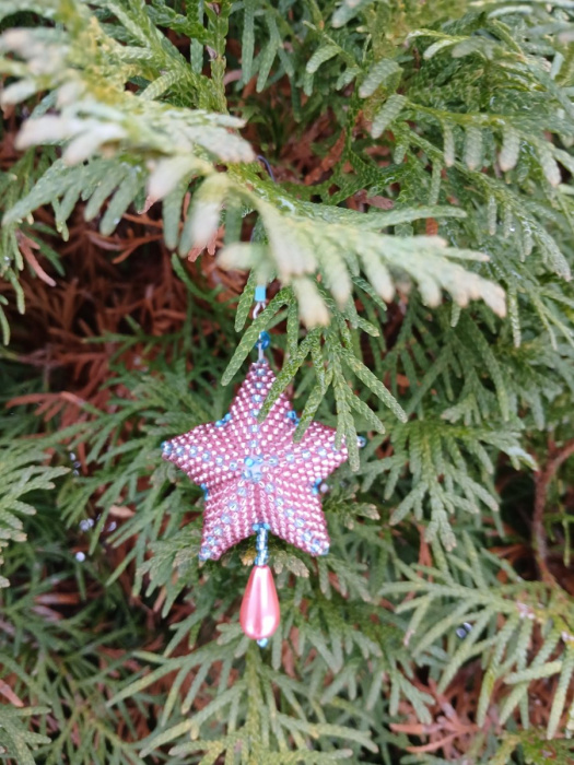 vánoční 3D hvězda starorůžová