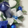 Adventní věnec z živého chvojí  modrý 