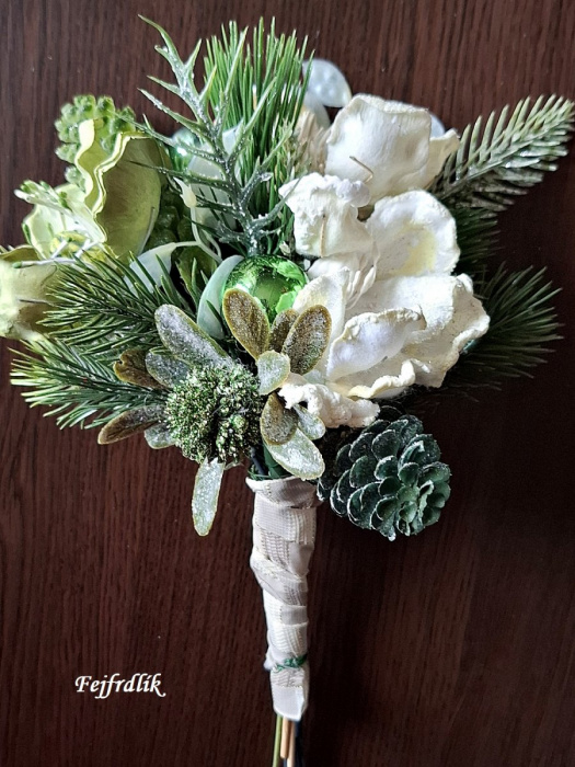 zimně -vánoční kytička