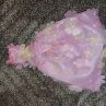 růžové šatičky s květy pro Barbie