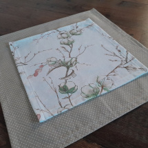 Čtvercové ubrusy......béžový puntík a bavlník