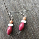 náušnice červený andílek