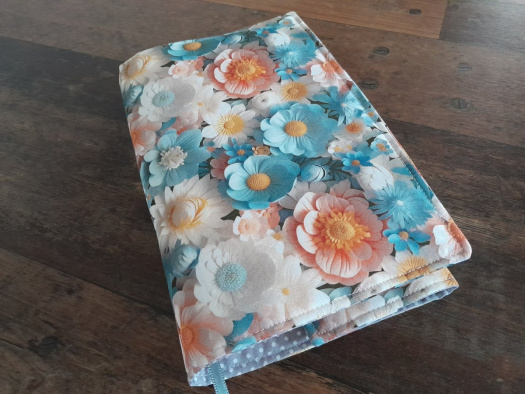 Nastavitelný obal na knihu.....květy
