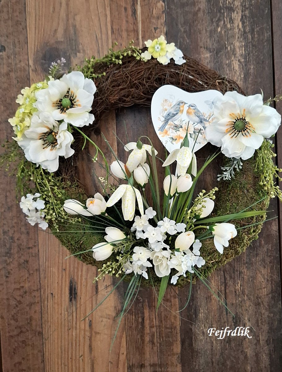 jarní věnec  na dveře..