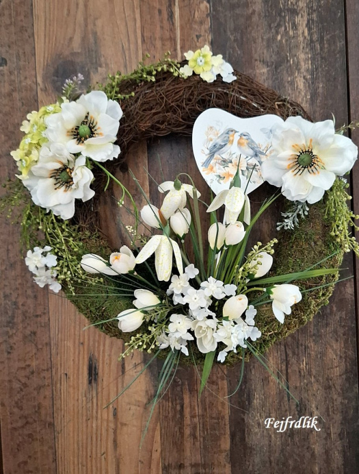jarní věnec  na dveře..