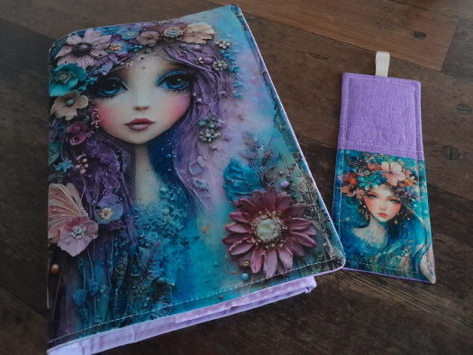 Nastavitelný obal na knihu......květinová víla