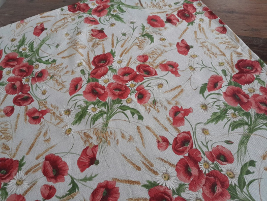 Čtvercový ubrus......maková kytice