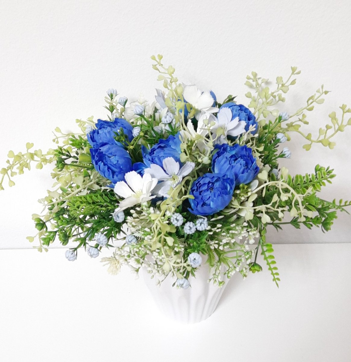 Květinová dekorace-modrá 
