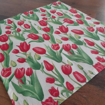 Čtvercový ubrus......tulipánky