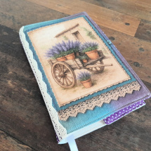 nastavitelný obal na knihu.....levandule