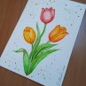 Obraz - Tři tulipány 
