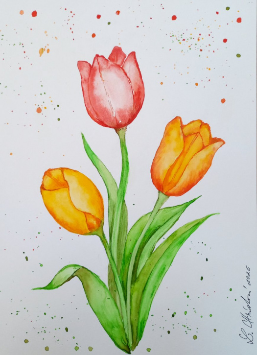 Obraz - Tři tulipány 