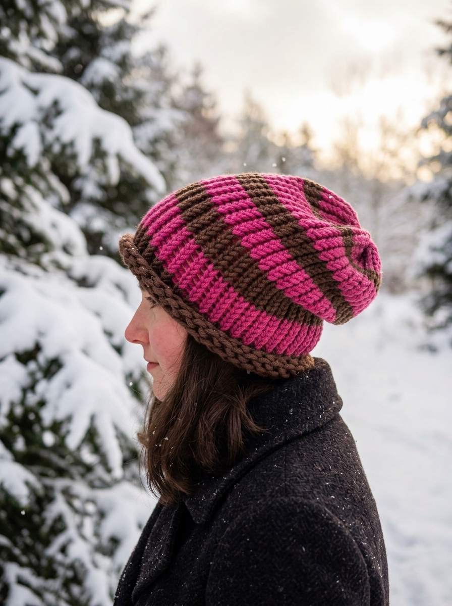 Pletená spadlá čepice