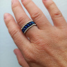 Prsten - Black Blue Silver
