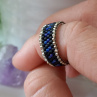 Prsten - Black Blue Silver