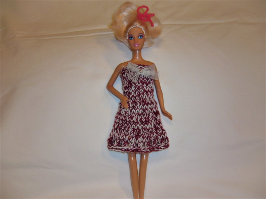 Barbie - červenobílé šatičky (20_14)