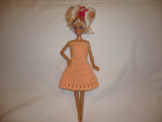 Barbie - šatičky barva meruňková (20_17)