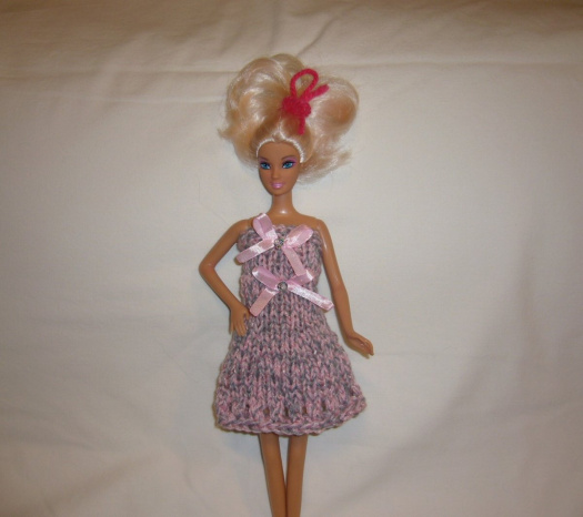 Barbie - šatičky růžovošedé (20_19)
