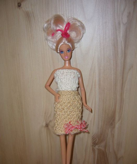 Barbie - béžová sukýnka (20_34)