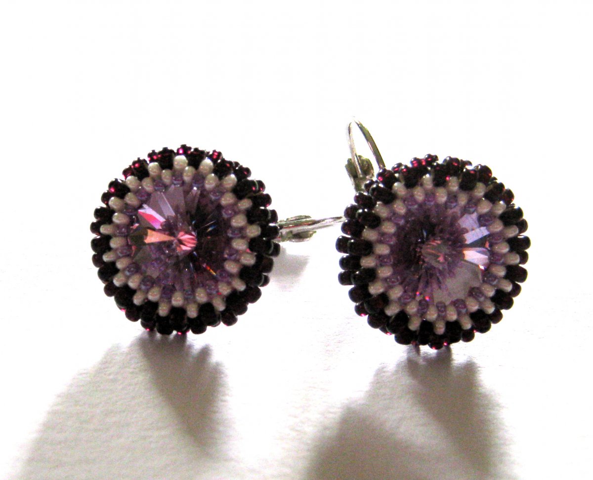 Swarovski elements Rivoli violet.