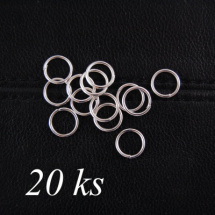Jednoduchý spojovací kroužek, stříbrná barva 5mm 20ks (10 1205)