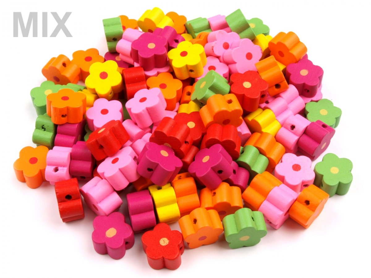 Dřevěné korálky - 10 kusů.