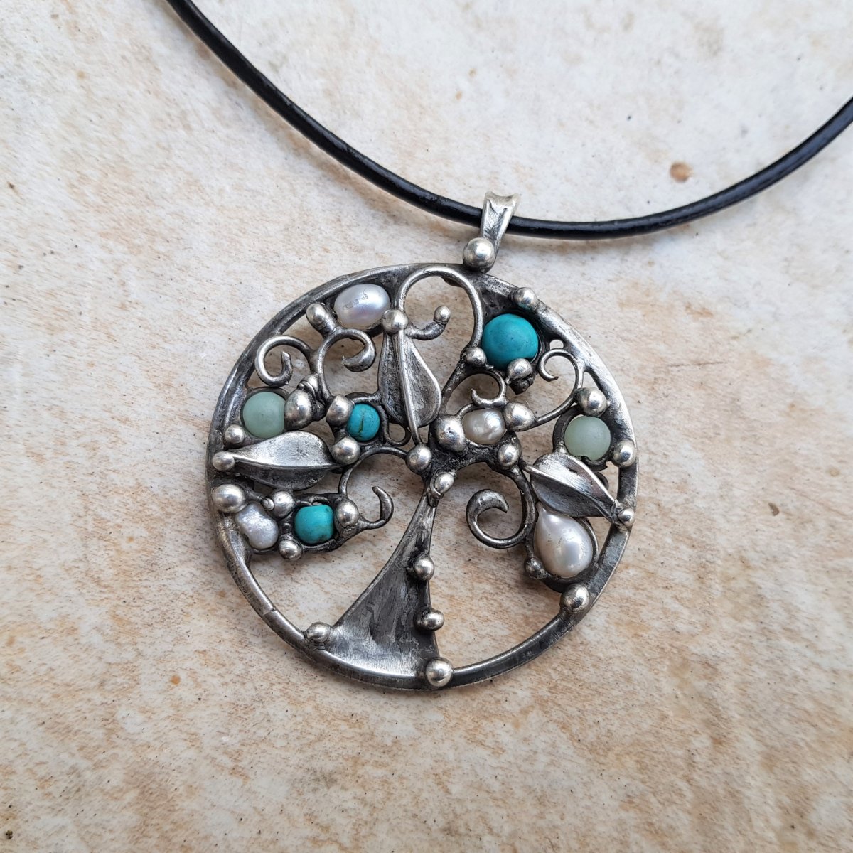 Turquise strom života náhrdelník