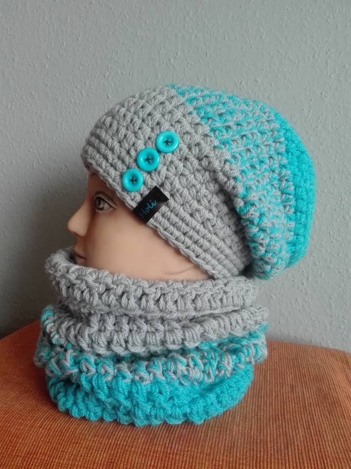 Souprava šedomodrá