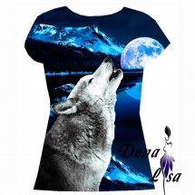 Dámské tričko. Wolf Moon  vel.S-M