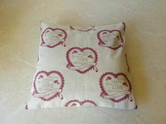 srdcel na režné- plněný polštářek