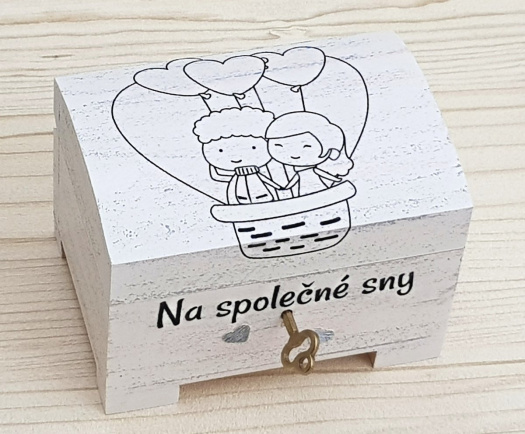 svatební truhlička na klíček