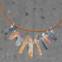 Ledopád - náhrdelník s křišťálem aqua aura