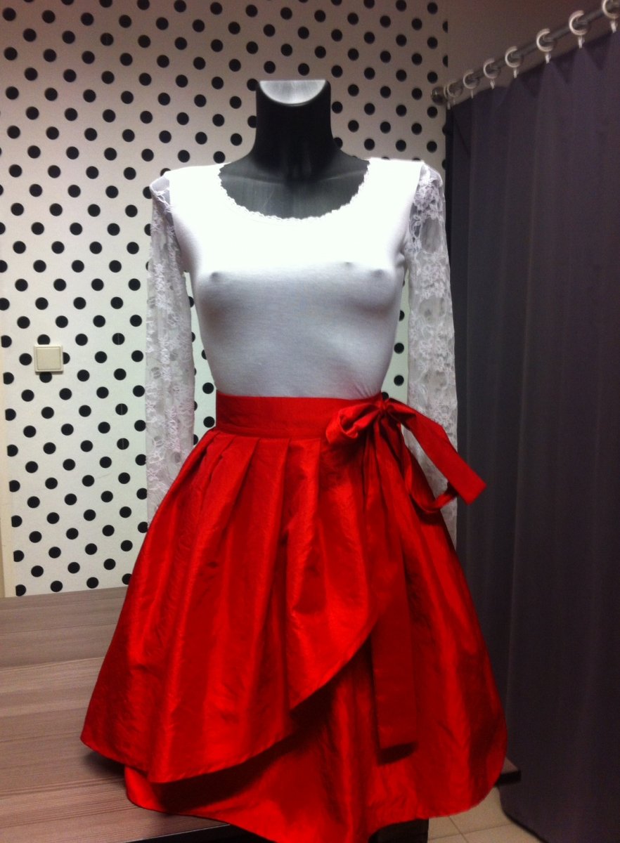 Taftová zavinovací sukně 06