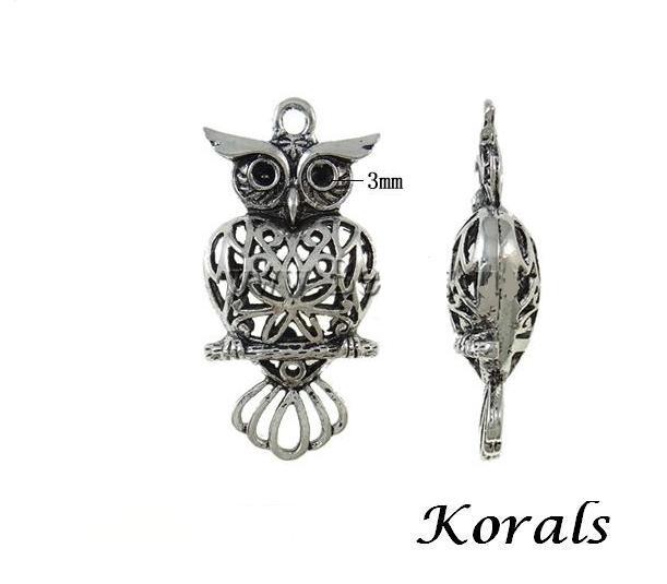 2317 Přívěsek kovový SOVA starostříbro