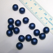 Skleněné perličky modré matné 8mm, 35ks.