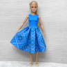 Modré šaty pro Barbie