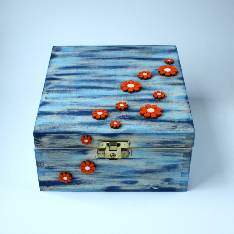 Krabička s kytičkami - 4 přihrádky