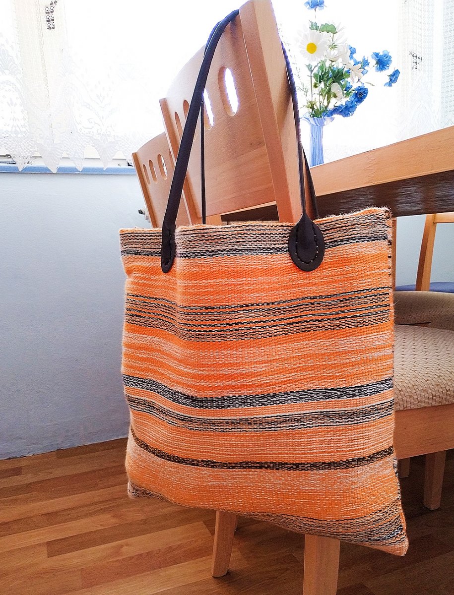 Tkaná taška oranž