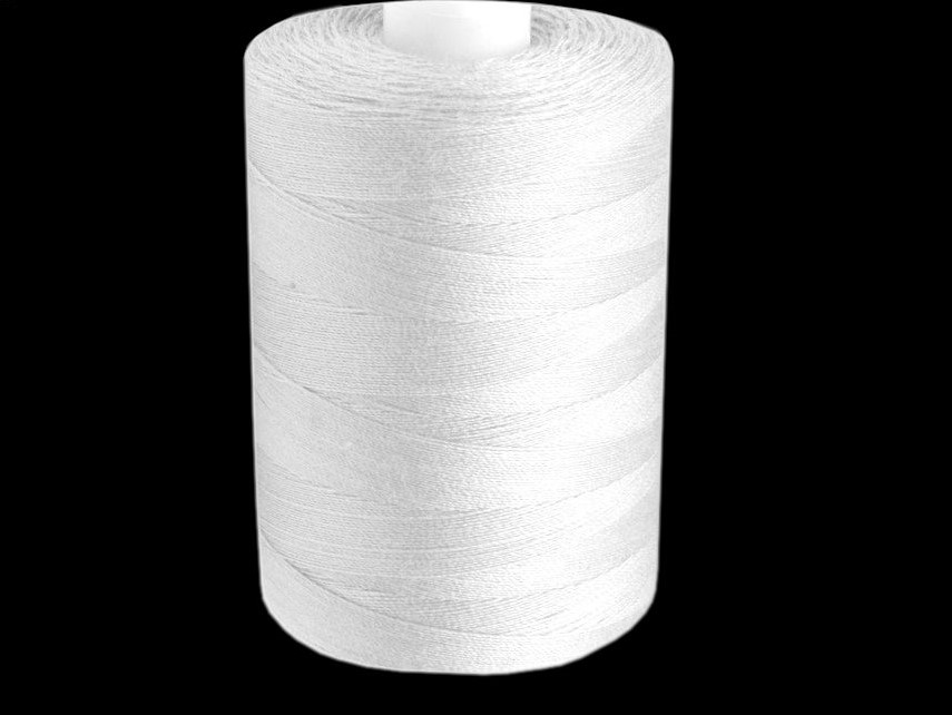 Polyesterové nitě 1000m - bílá