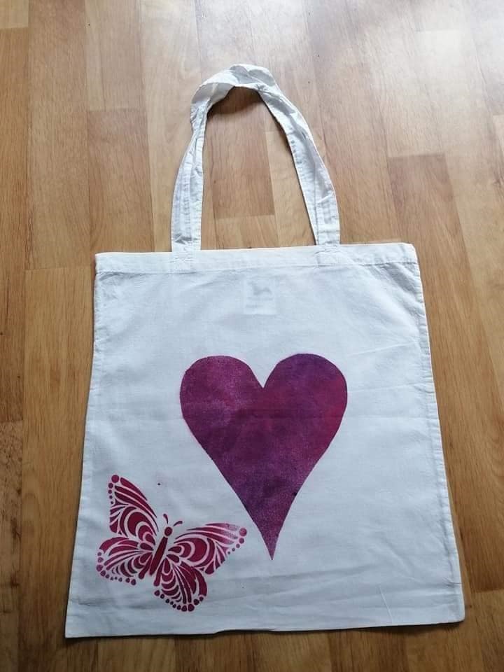 Taška srdce s motýlem