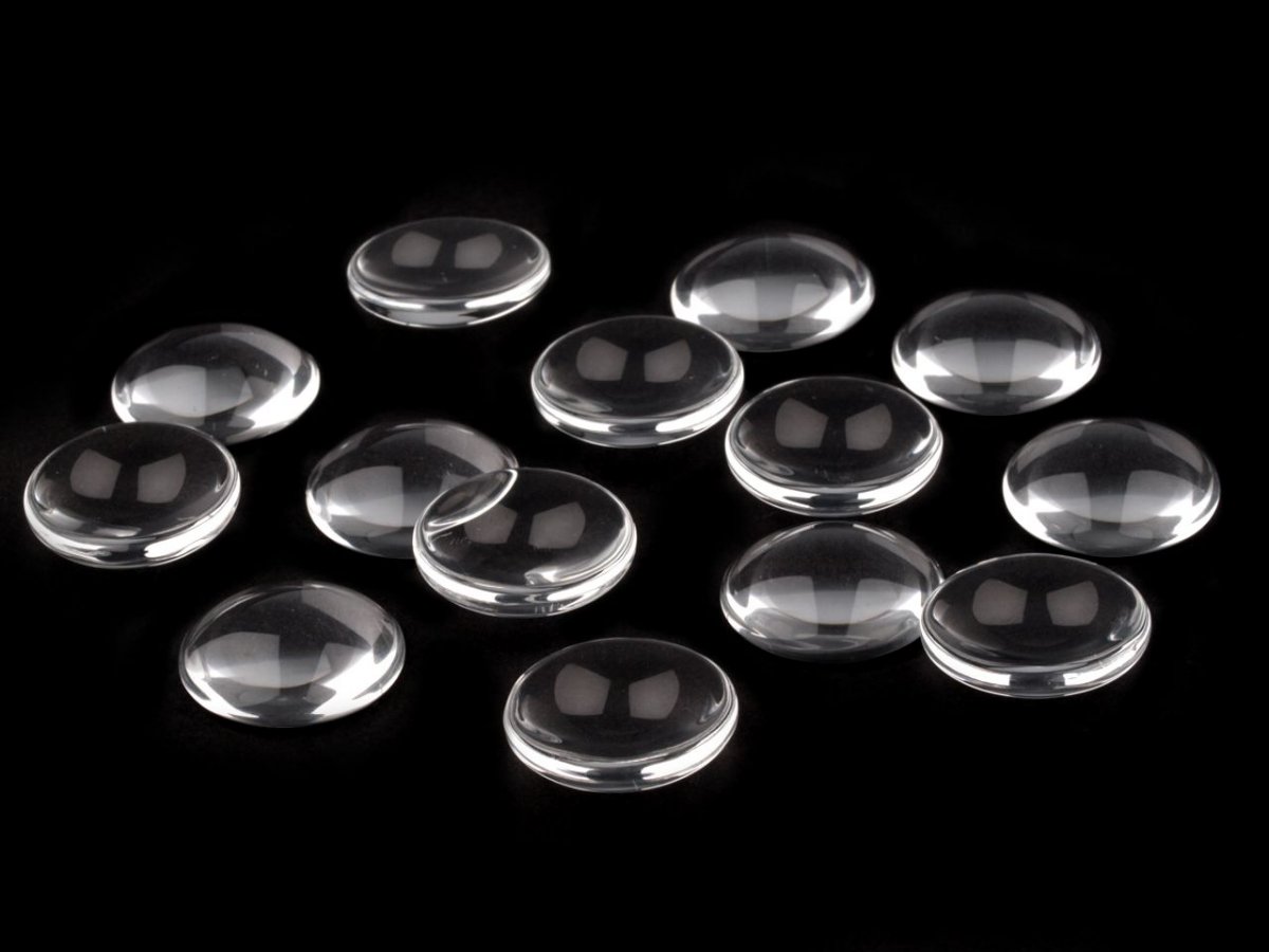 KABOŠON skleněný 20mm  průhledný